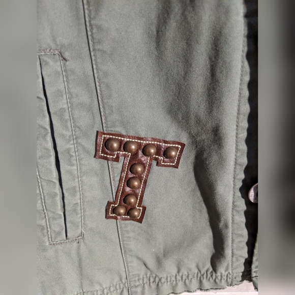 Disney Resort Tinkerbell Utility Jacket Coat Women's Sz M Army Green Distressed - Picture 6 of 9